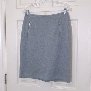 Calvin Klein Light Gray Knee Length Fully Lined Skirt Size 6